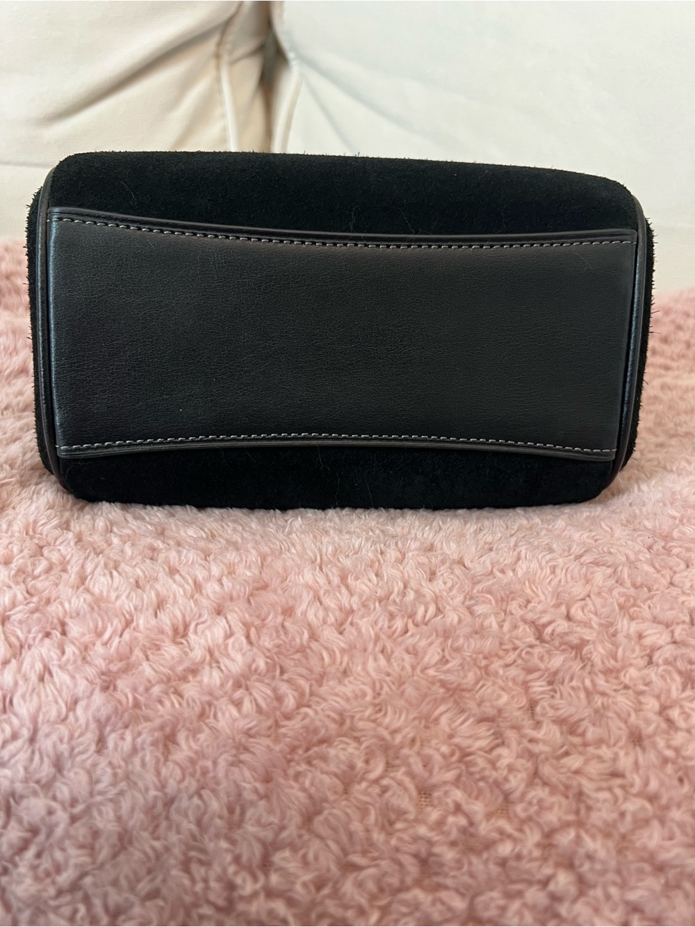 Coach Black Suede Mini Rowan with Silver Hardware - Picture 6 of 8
